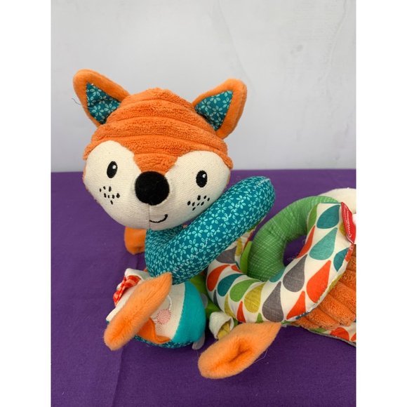 Infantino 2016 Go Gaga Curly Spiral CarSeat Fox Baby Sensory Activity Toy - Picture 3 of 9